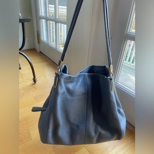 Flawless slate blue Coach shoulder bag